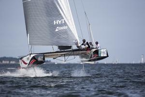 Alinghi at pace. - 2015 Bullitt GC32 Racing Tour photo copyright Sander van der Borch / Bullitt GC32 Racing Tour taken at  and featuring the  class