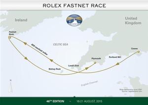 Course Map - 2015 Rolex Fastnet Race photo copyright Rolex Fastnet Race taken at  and featuring the  class