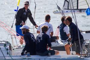 Petit Finals action between Hansen and Jablonski - 2015 Energa Sopot Match Race photo copyright  Robert Hajduk / WMRT taken at  and featuring the  class