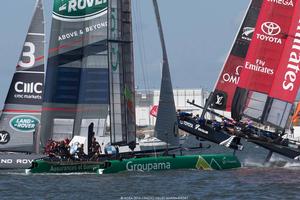 Race 2 - 2015 Louis Vuitton America's Cup World Series Gothenburg photo copyright ACEA 2015 / Photo Gilles Martin-Raget taken at  and featuring the  class