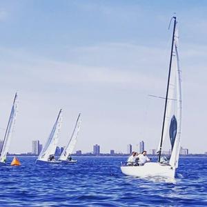 J70s race one of Saturday Verve Cup Inshore - 2015 Verve Inshore - J-70 Great Lakes Championship photo copyright Chicago Yacht Club http://www.chicagoyachtclub.org taken at  and featuring the  class