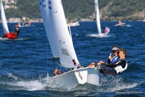 Day 1-2 racing at Riva del Garda - 2015 Cadet World Championships photo copyright  Elena Giolai/Fraglia Vela Riva taken at  and featuring the  class