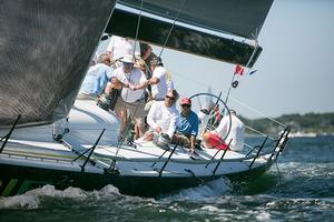 Brian Cunha’s Ker 55 Irie 2 during the 2015 Ida Lewis Distance Race Start photo copyright Meghan Sepe taken at  and featuring the  class