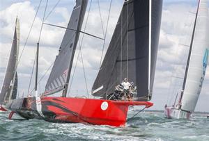 Jim Clark and Kristy Hinze Clark's 100ft Comanche - Rolex Fastnet Race 2015 photo copyright  Rolex/Daniel Forster http://www.regattanews.com taken at  and featuring the  class