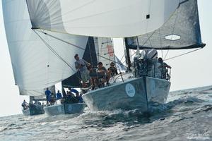 Helmut Jahn steers Flash Gordon 6 to victory in race 4. - 2015 Rolex Farr 40 North American Championship photo copyright Farr 40 Class Association taken at  and featuring the  class