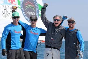 David Storrs and his Pequot Racing team of Taylor Canfield, Andy Escourt, and Hayden Goodrick - winners of the 2015 Chicago Match Cup Grand Slam - photo © Isao Toyama/CMRC