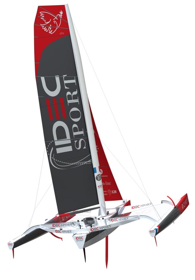 new IDEC SPORT trimaran - 2015 Jules Verne Trophy © Mer et Media / JB Epron / IDEC Sport