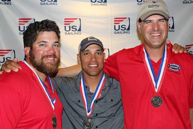 Sammy Lugo, Anthony Radetic and Scott Ford - Second place at the US Sailing Disabled Championship Capri 22 class  © Fara Barnes