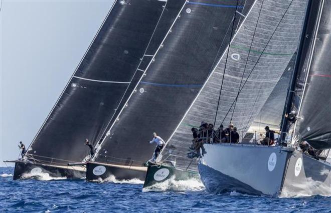 Close competition on day one - 2015 Maxi Yacht Rolex Cup ©  Rolex / Carlo Borlenghi http://www.carloborlenghi.net