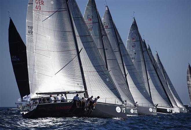 Start Race 8Struntje light, Sail Number: GER 40, Owner: Wolfgang Schaefer, Tactician: Francesco Bruni, Home Port: Lueneburg, GER , Yacht Type: Farr 40, Length: 40 ©  Rolex/ Kurt Arrigo http://www.regattanews.com