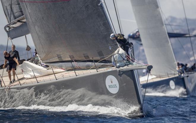 Fleet in action - 2015 Maxi Yacht Rolex Cup ©  Rolex / Carlo Borlenghi http://www.carloborlenghi.net