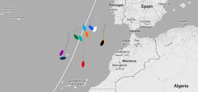 Current positions - 2015-16 Clipper Round the World Yacht Race © Clipper Ventures