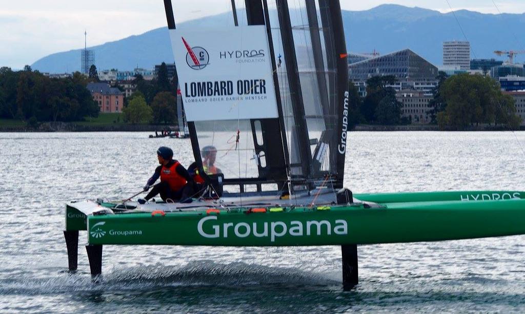 Groupama C - Little America's Cup - Day 3 - Lake Geneva photo copyright Groupama Sailing Team taken at  and featuring the  class