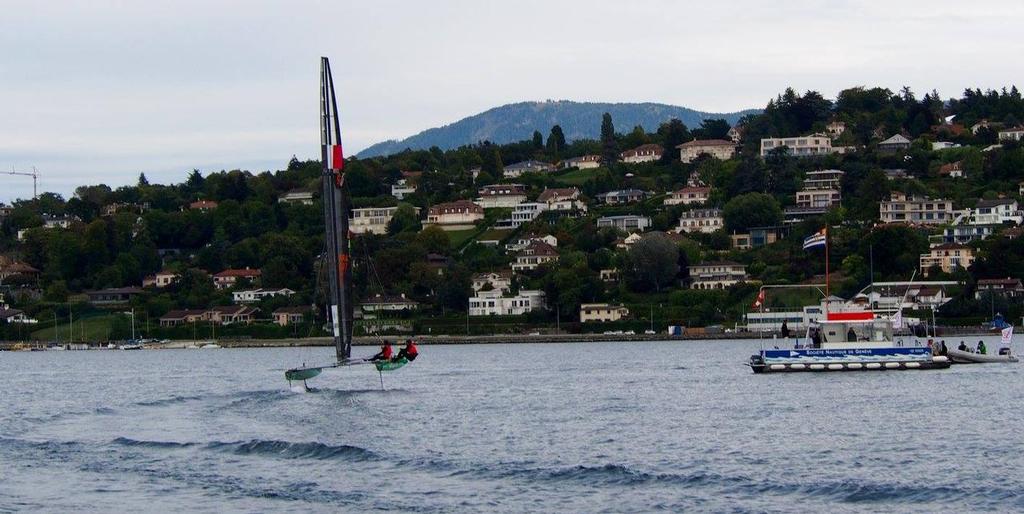 Groupama C - Little America's Cup - Day 3 - Lake Geneva photo copyright Groupama Sailing Team taken at  and featuring the  class