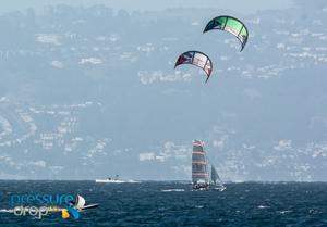 Race from Golden Gate Bridge downhill to the SF/ Oakland Bay Bridge - 2015 Ronstan Bridge photo copyright pressure-drop.us taken at  and featuring the  class