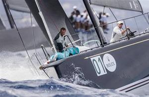 Hap Fauth steers Bella Mente to a win today in the 2015 Rolex Maxi 72 World Championship photo copyright  Rolex / Carlo Borlenghi http://www.carloborlenghi.net taken at  and featuring the  class