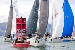 Peter Wagner racing his J/105 Nantucket Sleighride during the 2013 Rolex Big Boat Series. Wagner will be returning to the event this year with his newly acquired J/111 Skeleton Key. photo copyright  Rolex/Daniel Forster http://www.regattanews.com taken at  and featuring the  class