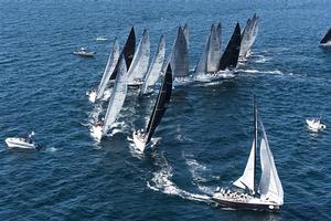 Farr40 Fleet rounds top mark in race 6 photo copyright  Rolex/ Kurt Arrigo http://www.regattanews.com taken at  and featuring the  class