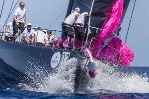 Mid-spinnaker drop on board Jethou - 2015 Maxi Yacht Rolex Cup photo copyright  Rolex / Carlo Borlenghi http://www.carloborlenghi.net taken at  and featuring the  class