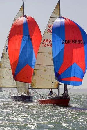 Double Handed Racing under Spinnaker - 2015 IRC Double Handed National Championship photo copyright Royal Southampton YC taken at  and featuring the  class
