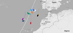 Current positions - 2015-16 Clipper Round the World Yacht Race photo copyright Clipper Ventures taken at  and featuring the  class
