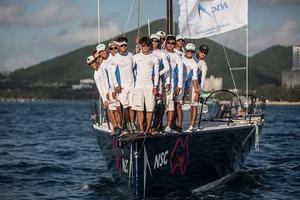 Crew on the bow of Ark323 photo copyright Miguel Toran taken at  and featuring the  class