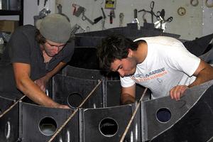 Critical work on the internal structure of the hull photo copyright Frank Quealey taken at  and featuring the  class