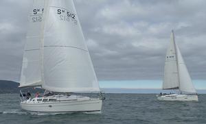 Bill Hutchison's Jeanneau, Scallywag, under sail. photo copyright Event Media taken at  and featuring the  class