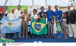 Snipe World Championship - Day 6 FINAL - Podium photo copyright Matias Capizzano http://www.capizzano.com taken at  and featuring the  class