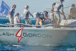 Helmut and Evan Jahn on regatta leader Flash Gordon 6 photo copyright Sarah Proctor taken at  and featuring the  class