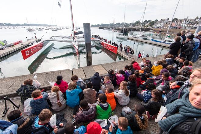 Baptême IDEC 2015 &copy; Jean-Marie Liot / DPPI / IDEC http://www.trimaran-idec.com/