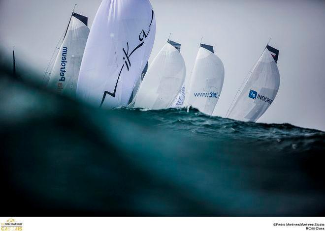 Team Nika leads the fleet on the final day - RC44 World Championship Cascais 2015 © Martinez Studio