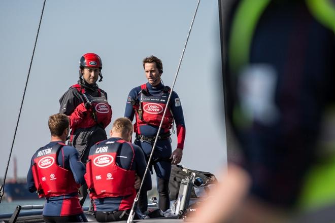 The Land Rover BAR sailing team on the water © Land Rover BAR