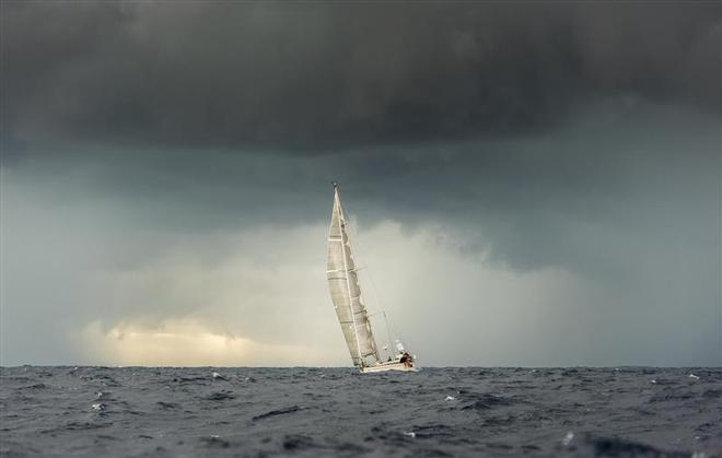 Montrachet (NED) sailing towards Malta under a threatening sky - Rolex Middle Sea Race ©  Rolex/ Kurt Arrigo http://www.regattanews.com