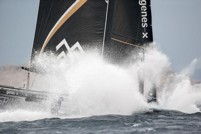 Splashdown on Spindrift - 2015 Bullitt GC32 Racing Tour © Sander van der Borch / Bullitt GC32 Racing Tour