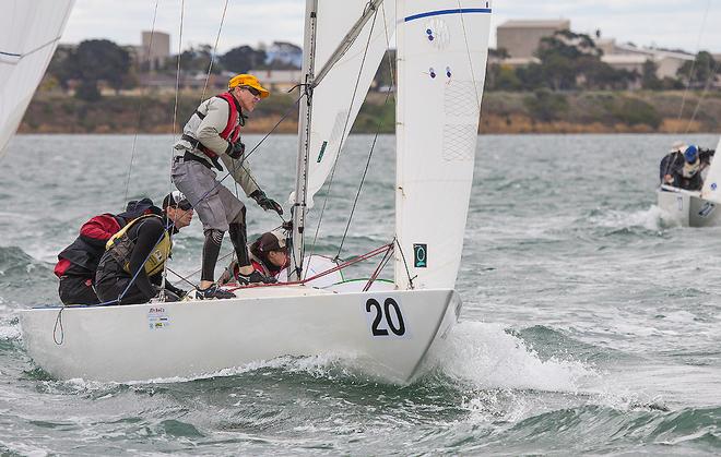 All set for the spinnaker hoist as the Jukes of Hazzard round the hitch mark during  the 2015 Victorian Championship. - 2016 Etchells Australian Championship ©  John Curnow