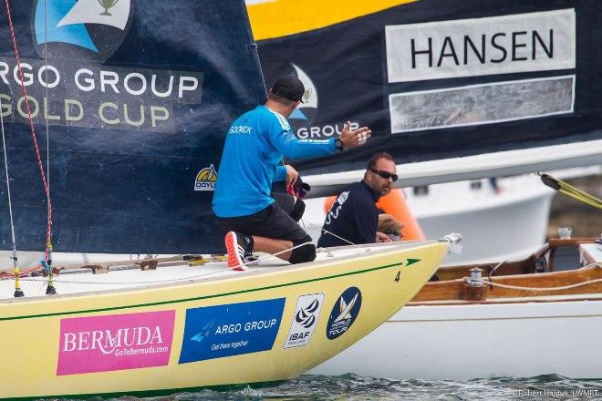 Taylor Canfield and his US One team in action against Bjorn Hansen in the Petit Final - 2015 Argo Group Gold Cup ©  Robert Hajduk / WMRT