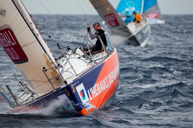 Xavier Macaire (Skipper Herault) 2eme de la Generali Solo 2015 © Alexis Courcoux