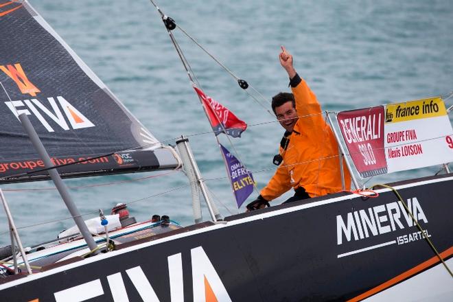 Alexis Loison, skipper du Figaro Groupe Fiva, vainqueur de la Generali Solo 2015 © Alexis Courcoux