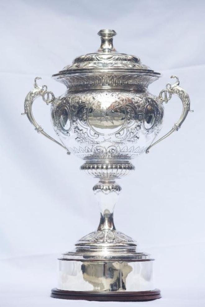 The magnificent antique silver trophy for the winning monohull with the best elapsed time under IRC - 2015 RORC Transatlantic Race © RORC