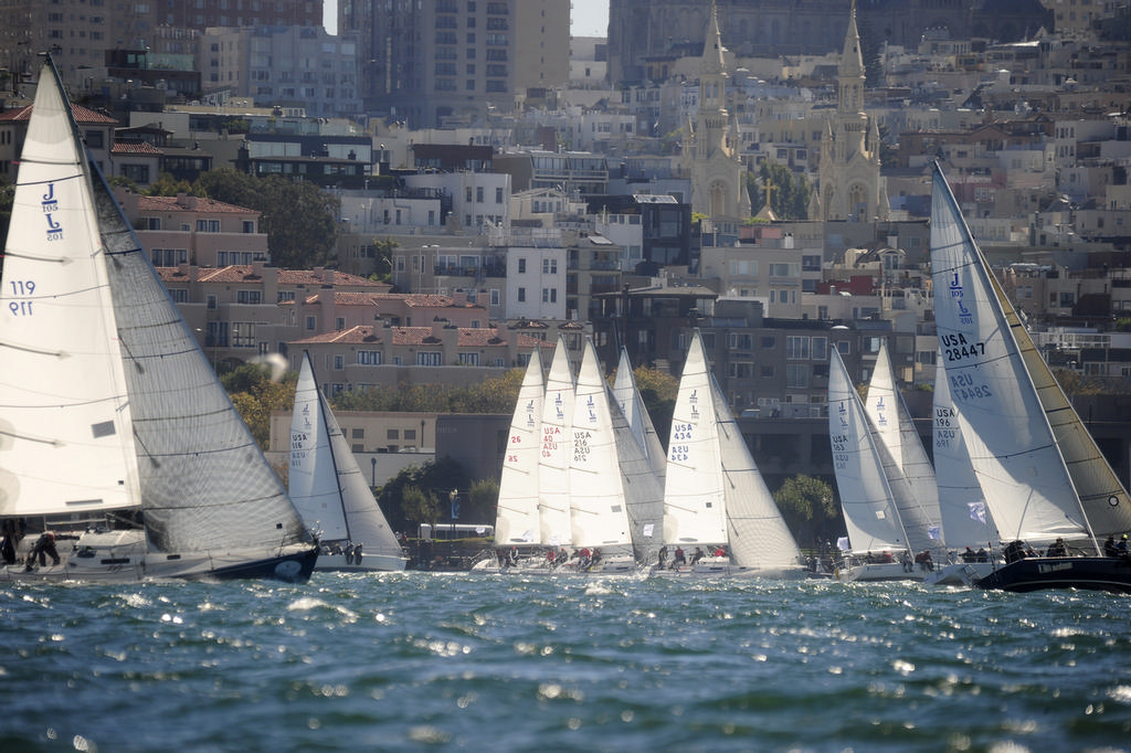 The J-105 fleet had a great turn-out, since the Rolex Big Boat Series doubled as their North American Championship   © Chuck Lantz http://www.ChuckLantz.com