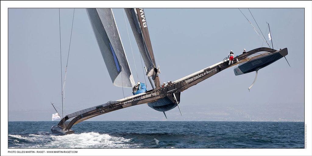 17/08/2009 - San Diego (USA,CA) - 33rd America's Cup - BMW ORACLE Racing - 90 ft Trimaran photo copyright Gilles Martin Raget http://www.martin-raget.com/ taken at  and featuring the  class