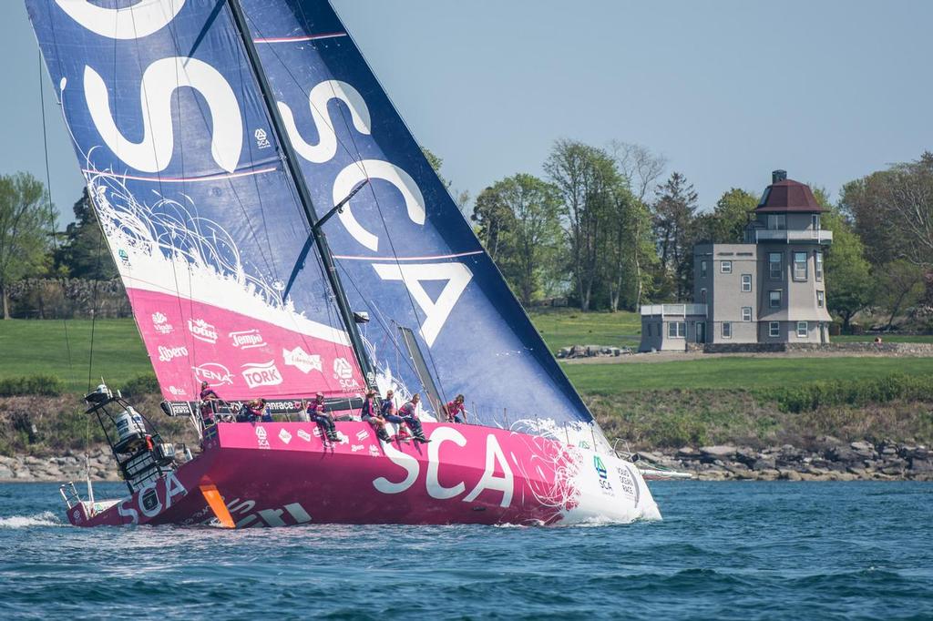 May 17, 2015. Leg 7 Start in Newport; Team SCA - photo ©  Marc Bow / Volvo Ocean Race