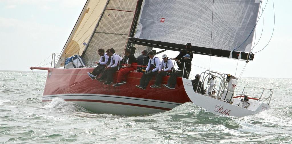 Rikki (Ray Haslar) soon after the start - 2015 PIC Coastal Classic photo copyright Richard Gladwell www.photosport.co.nz taken at  and featuring the  class