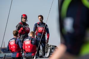 The Land Rover BAR sailing team on the water photo copyright Land Rover BAR taken at  and featuring the  class