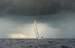 Montrachet (NED) sailing towards Malta under a threatening sky - Rolex Middle Sea Race photo copyright  Rolex/ Kurt Arrigo http://www.regattanews.com taken at  and featuring the  class