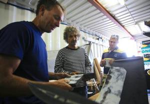 Showing Erik and Tom some of our failures and discoveries that lead to our successes. photo copyright Paul Larsen taken at  and featuring the  class