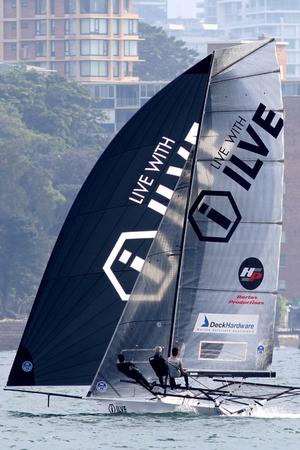 Ilve off Double Bay - 2015 18ft Skiffs R. Watt Memorial Trophy photo copyright Frank Quealey /Australian 18 Footers League http://www.18footers.com.au taken at  and featuring the  class