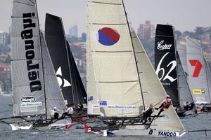 Start of the 2015-2016 Season - 2015 18ft Skiffs R. Watt Memorial Trophy photo copyright Frank Quealey /Australian 18 Footers League http://www.18footers.com.au taken at  and featuring the  class