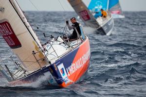 Xavier Macaire (Skipper Herault) 2eme de la Generali Solo 2015 photo copyright Alexis Courcoux taken at  and featuring the  class